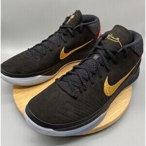 Nike Kobe AD Shoes Black Gold Basketball Sneakers Lace AQ9579-001 Mens 17.5